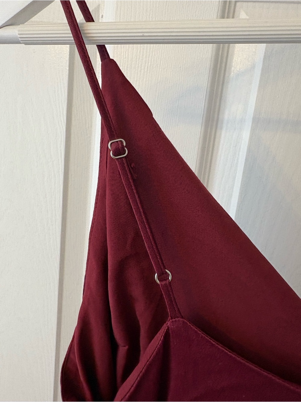 Gap Burgundy Lined Slip Midi Dress Size 10 Petite - Picture 12 of 12